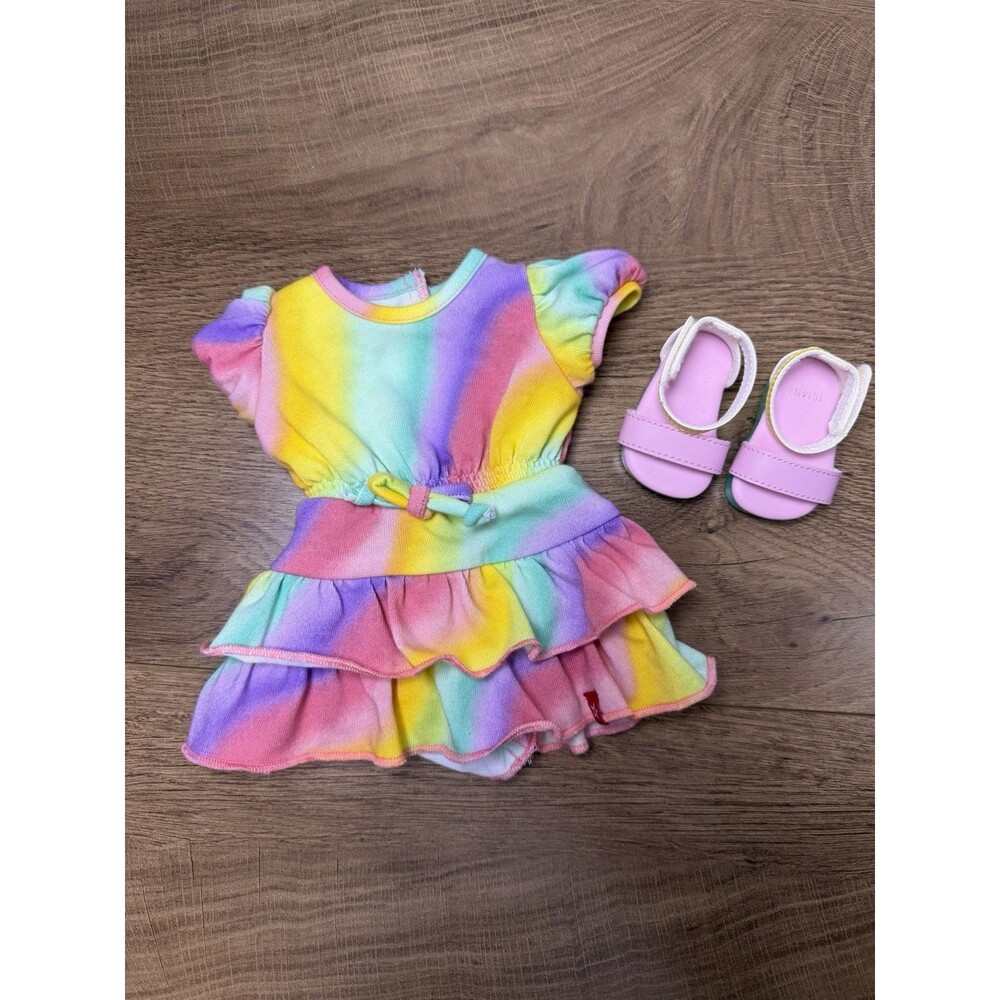 Summer McKinny Meet Outfit Dress + Shoes  American Girl Doll Clothes
